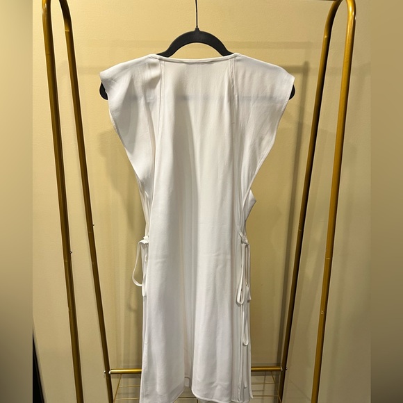 Chloe Milk Flutter Sleeve Tie Dress - Picture 6 of 8